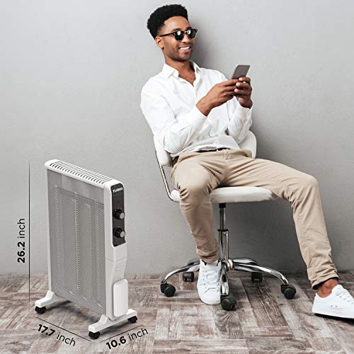 White 1500W Electric Mica Space Heater M139617