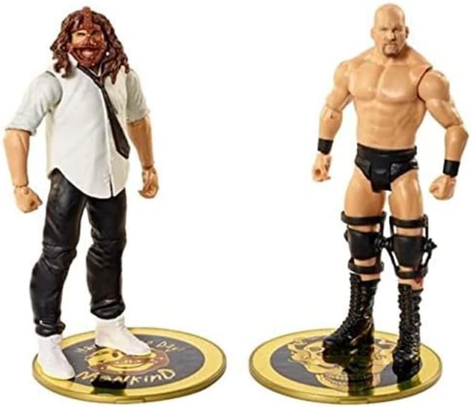 Stone Cold Steve Austin vs Mankind 2 Pack 6 in Action Figures C517876