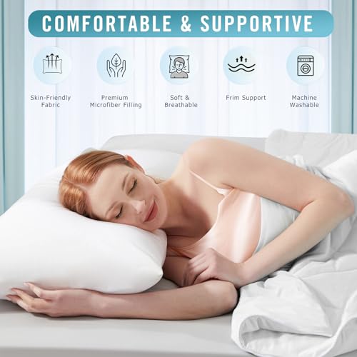 King Size Bed Pillows 4 Pack Black N297
