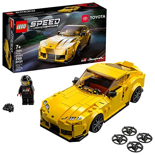 Toyota GR Supra Sports Car Toy Building Set with Racing Driver Minifigure T404988