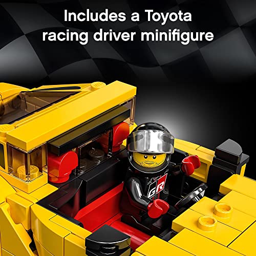 Toyota GR Supra Sports Car Toy Building Set with Racing Driver Minifigure T404988