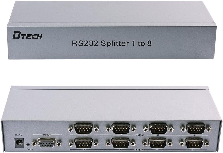 8 Port RS232 Serial Splitter Switch Box with Power Adapter X97207
