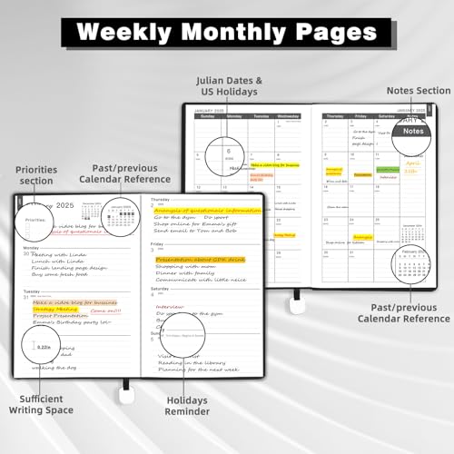 2 Year Monthly Planner, 8.5" x 11", Spiral Bound O571624