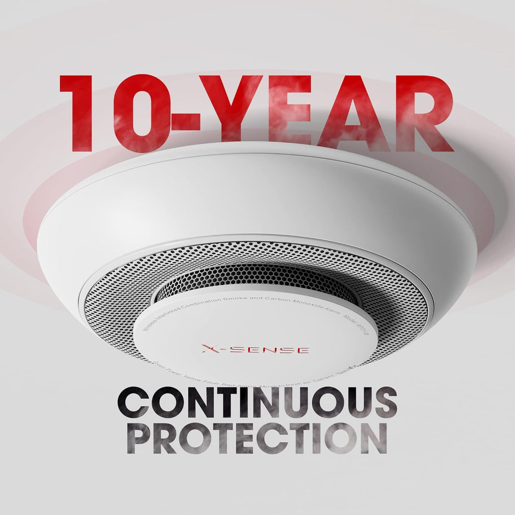 3-Pack Wireless Interconnected Smoke and Carbon Monoxide Detector Alarm R153101