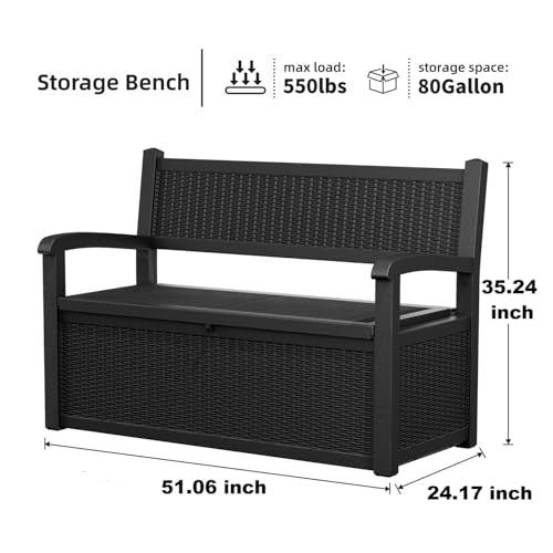 75 Gallon Lockable Storage Bench Deck Box R208348