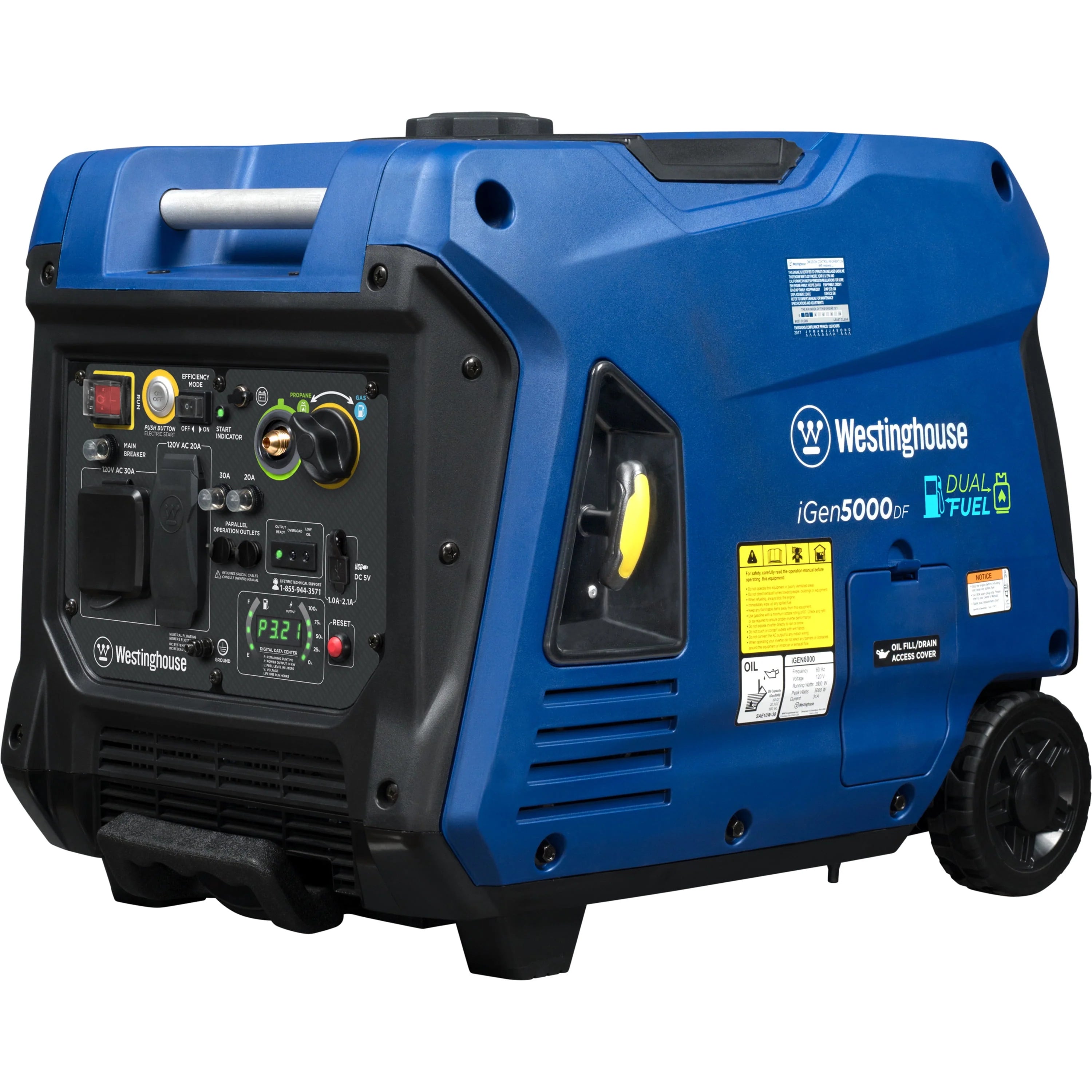 5000 Peak Watt Dual Fuel Portable Inverter Generator K85775