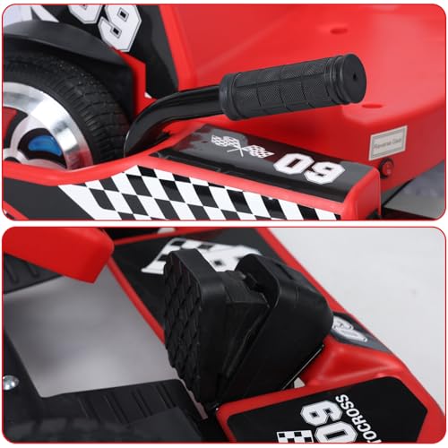 36v Electric Drift Kart with Adjustable Body Length, 3 Speed Mode, 350w Motor, Max Load 187lbs, Max Speed 16 Mph S671