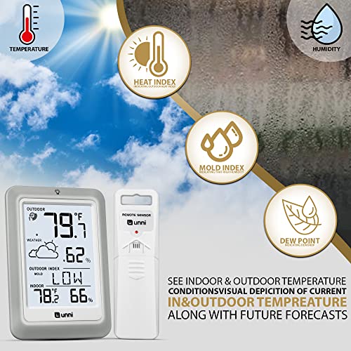 Pink Wireless Weather Station with Remote Sensor A9980