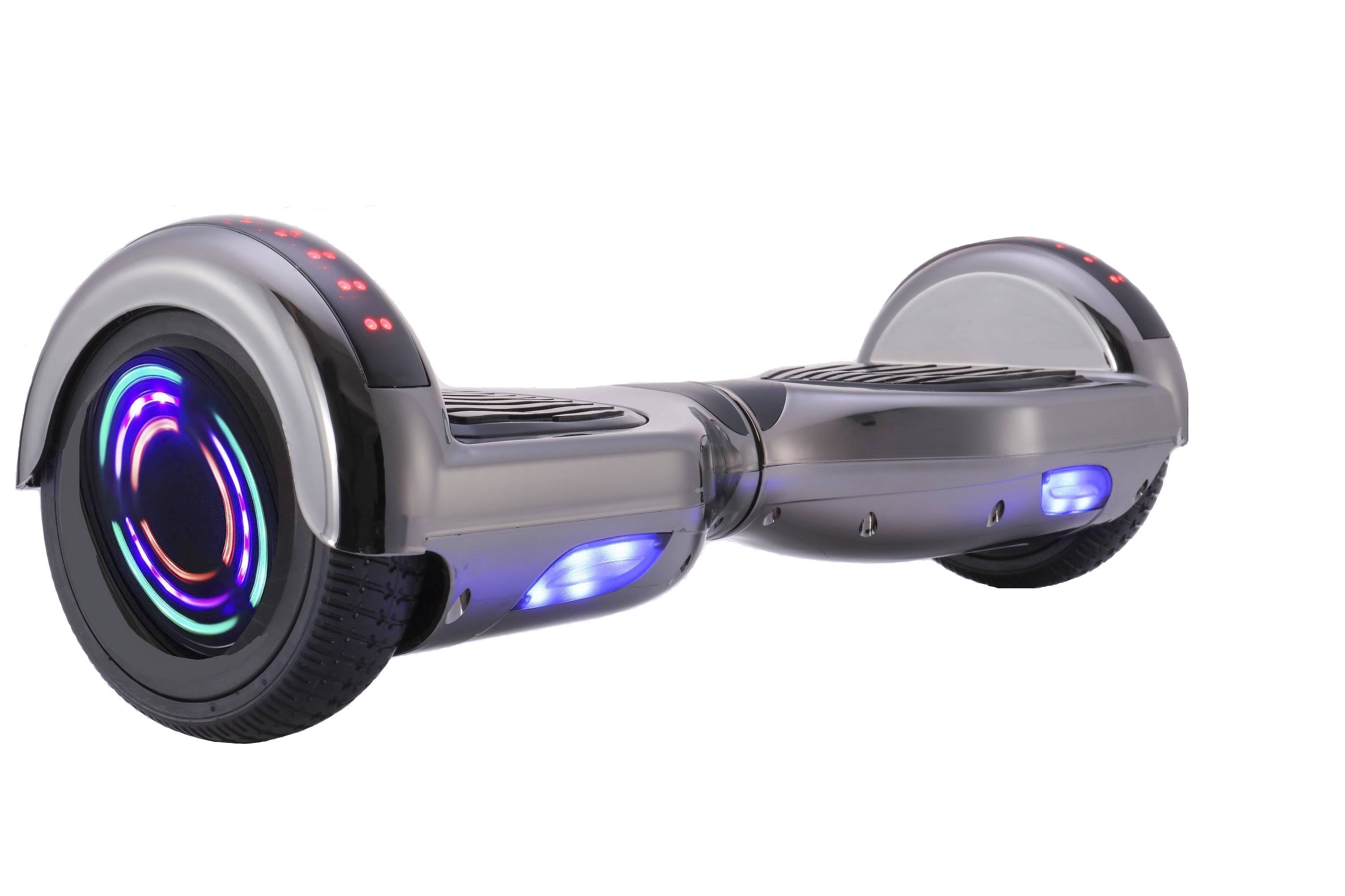 Chrome Black Hoverboard with Bluetooth Speakers C8959