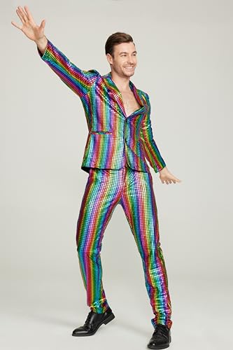 Metallic Disco Jacket and Pants Set U830202
