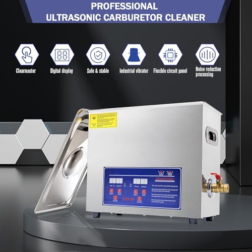 Heated Ultrasonic Parts Cleaner 3L Industrial with Digital Timer, 110V W7212