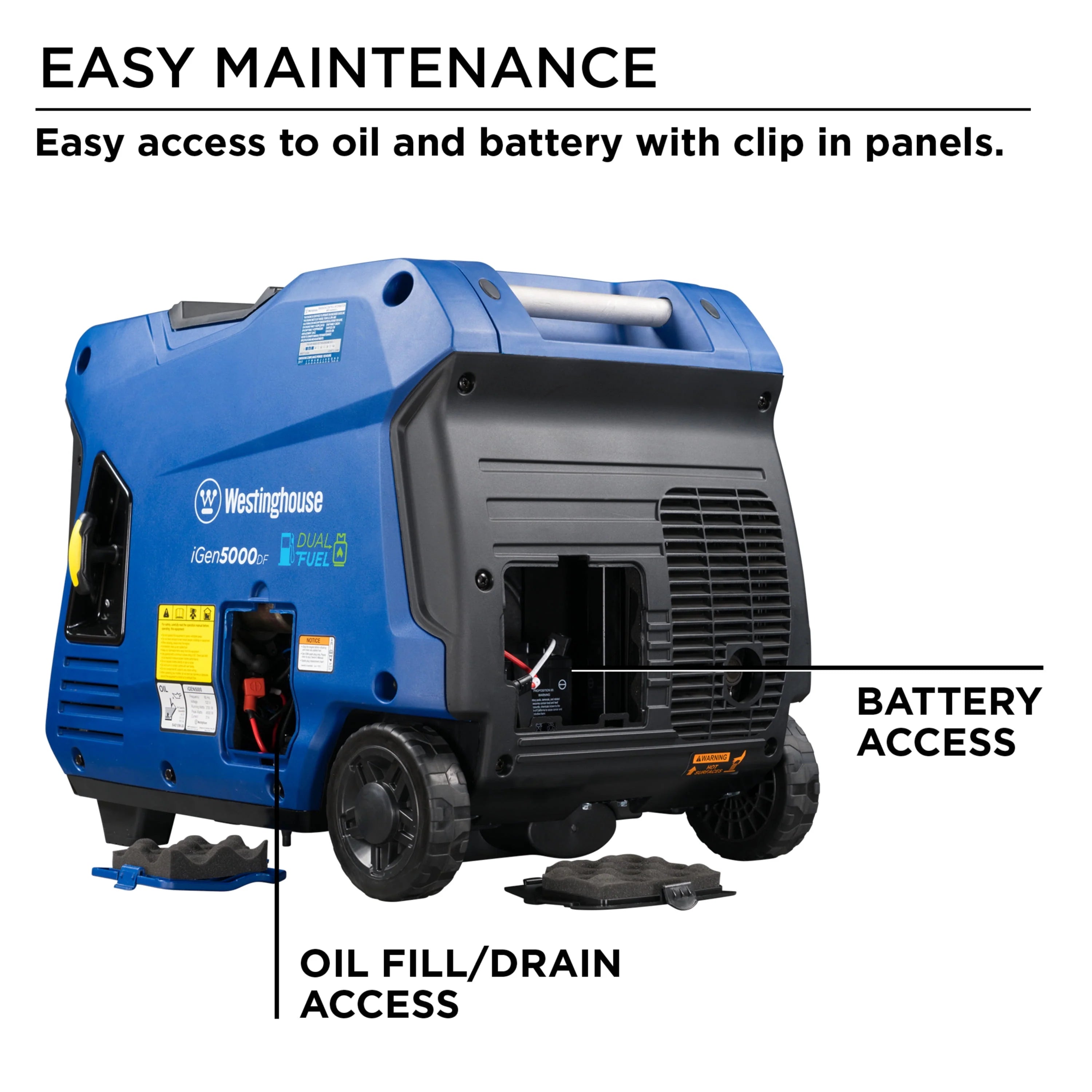 5000 Peak Watt Dual Fuel Portable Inverter Generator K85775