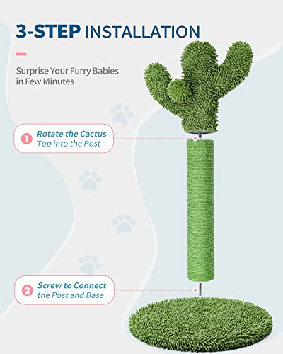 34" Tall Cat Scratching Post with Sisal Rope M85419