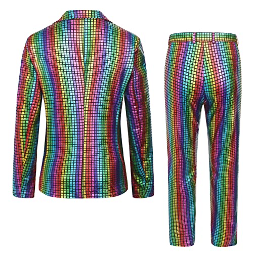 Metallic Disco Jacket and Pants Set U830202