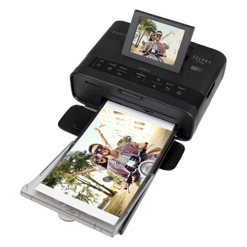 Black Compact Photo Printer with Air Print and Mopria Device Printing I2900