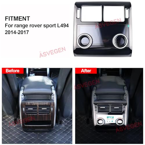 8 Inch LCD Touch Screen Rear AC Panel Climate Control for Land Rover Range Rover Sport L494 2014-2017, Black Trim N892862