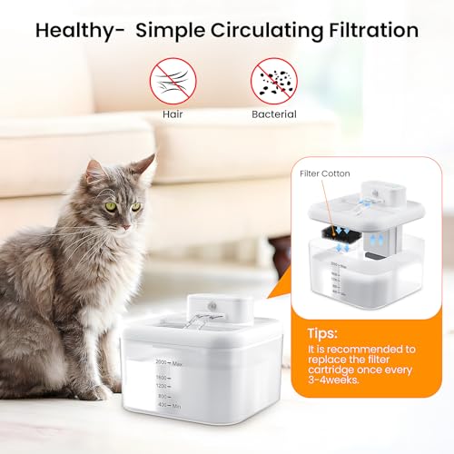68Oz/2.0L Wireless Cat Water Fountain E116697