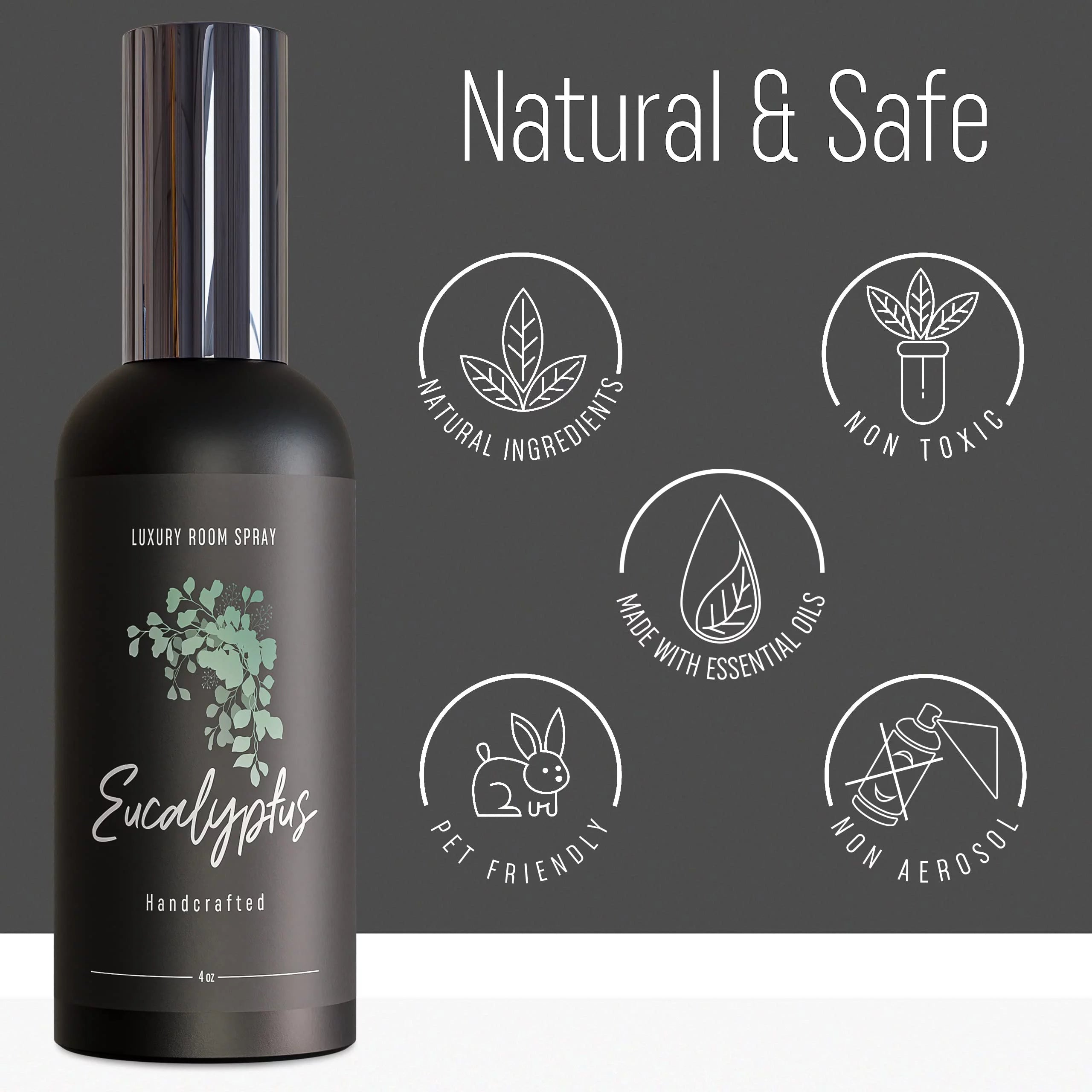 Room Spray Air Freshener Spray Essential Oil Mist (Eucalyptus, 4oz) C980