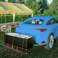 Black Cargo Rack Carrier with Folding Basket and 2 Rainproof Ratchet Straps T468
