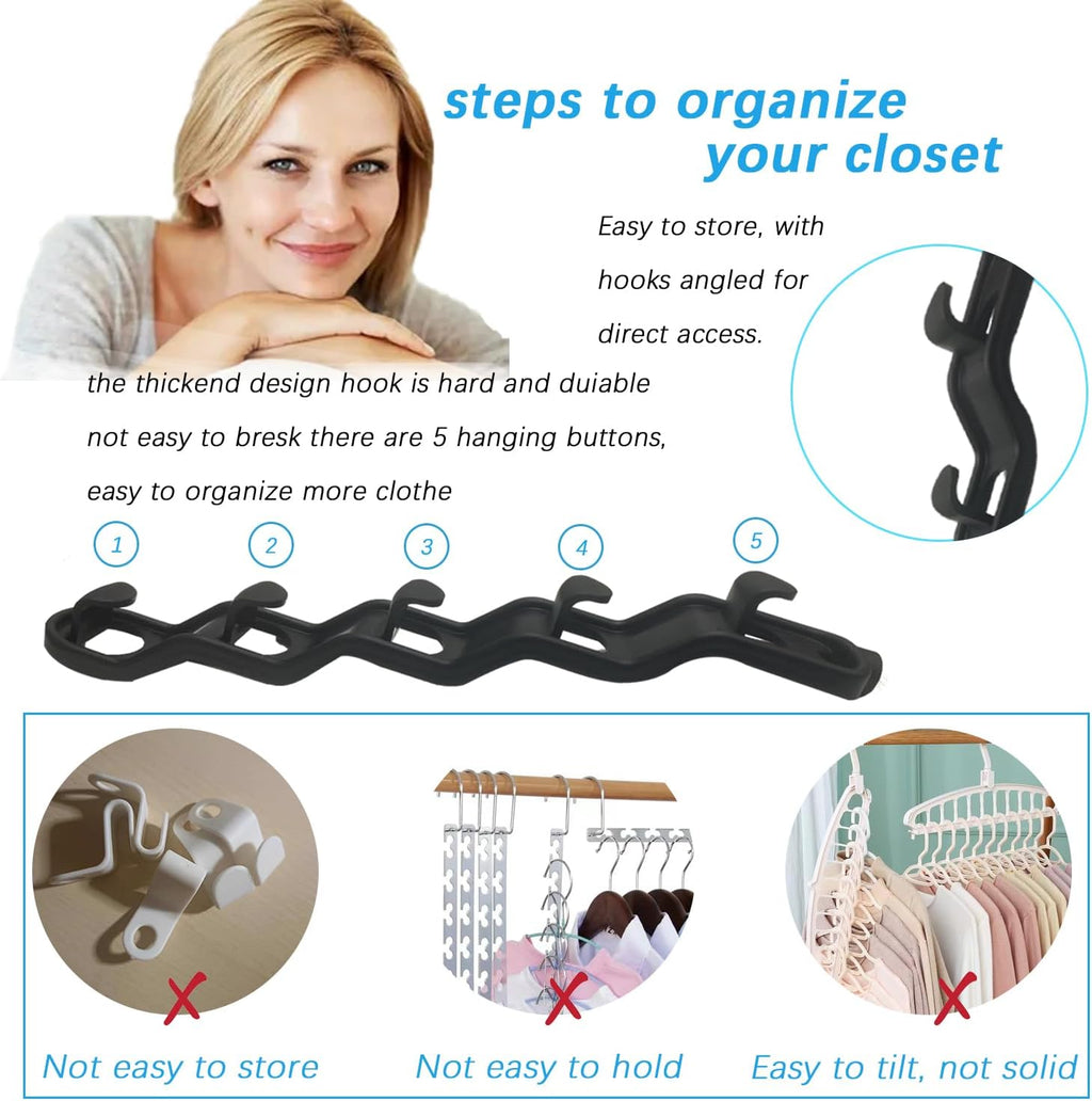 8 Pack Plastic Space Saving Closet Organizers I614811