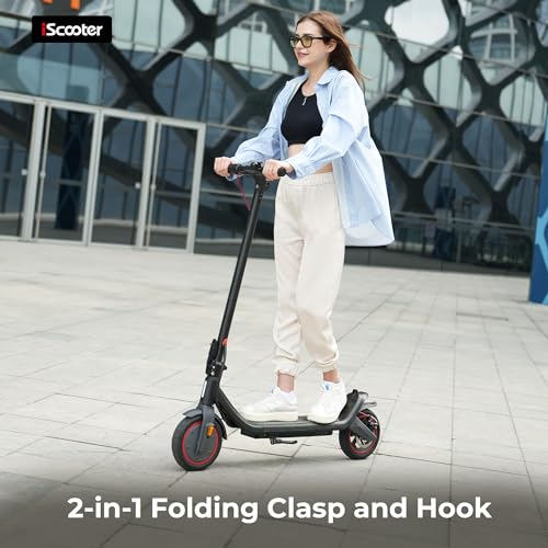 Electric Scooter, 18/12 Miles Long Range, 22/19/18 Mph Top Speed, Double Braking Systems O9153