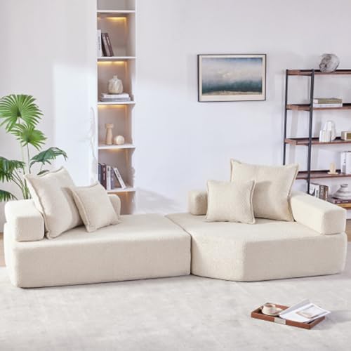 Gray 4 Seat Oversized Sectional Foam Sofa I5049