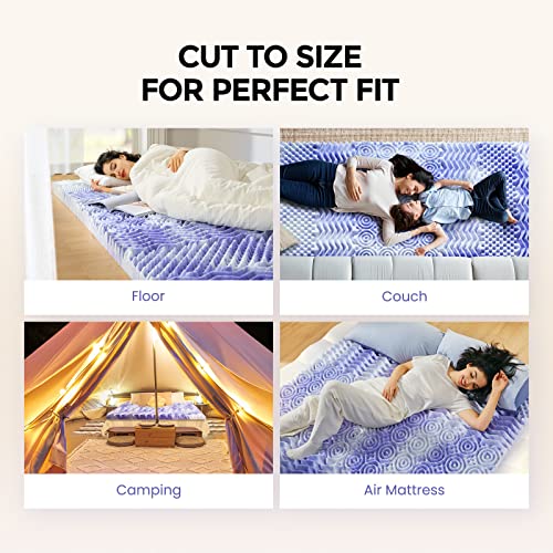 3 Inch Queen Memory Foam Mattress Topper with Cooling Gel Infused Foam M464087