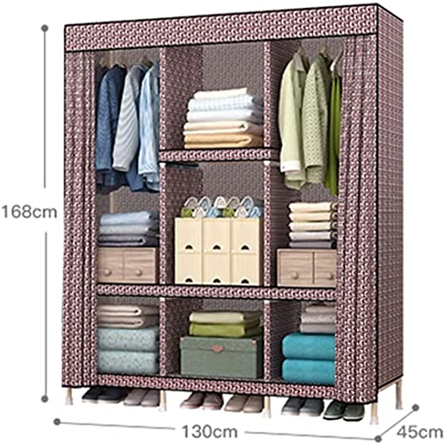 Solid Wood 168 * 130cm Wardrobe N79703