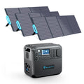 Portable Solar Generator with 3 200W Solar Panels, AC200MAX 2048Wh Power Station, LiFePO4 Battery Pack Q368