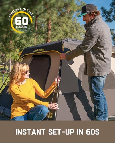 4/6/8/10 Person Instant Cabin Tent with Rainfly & Carry Bag Y578653