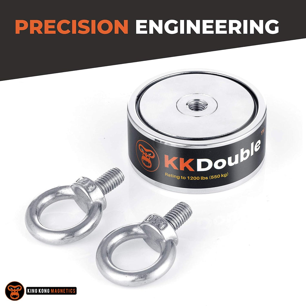 1200 lbs Pulling Force 3 inch Neodymium Fishing Magnet Kit Y4606