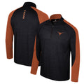 Black Texas Longhorns Raglan Quarter-Zip Top A76204
