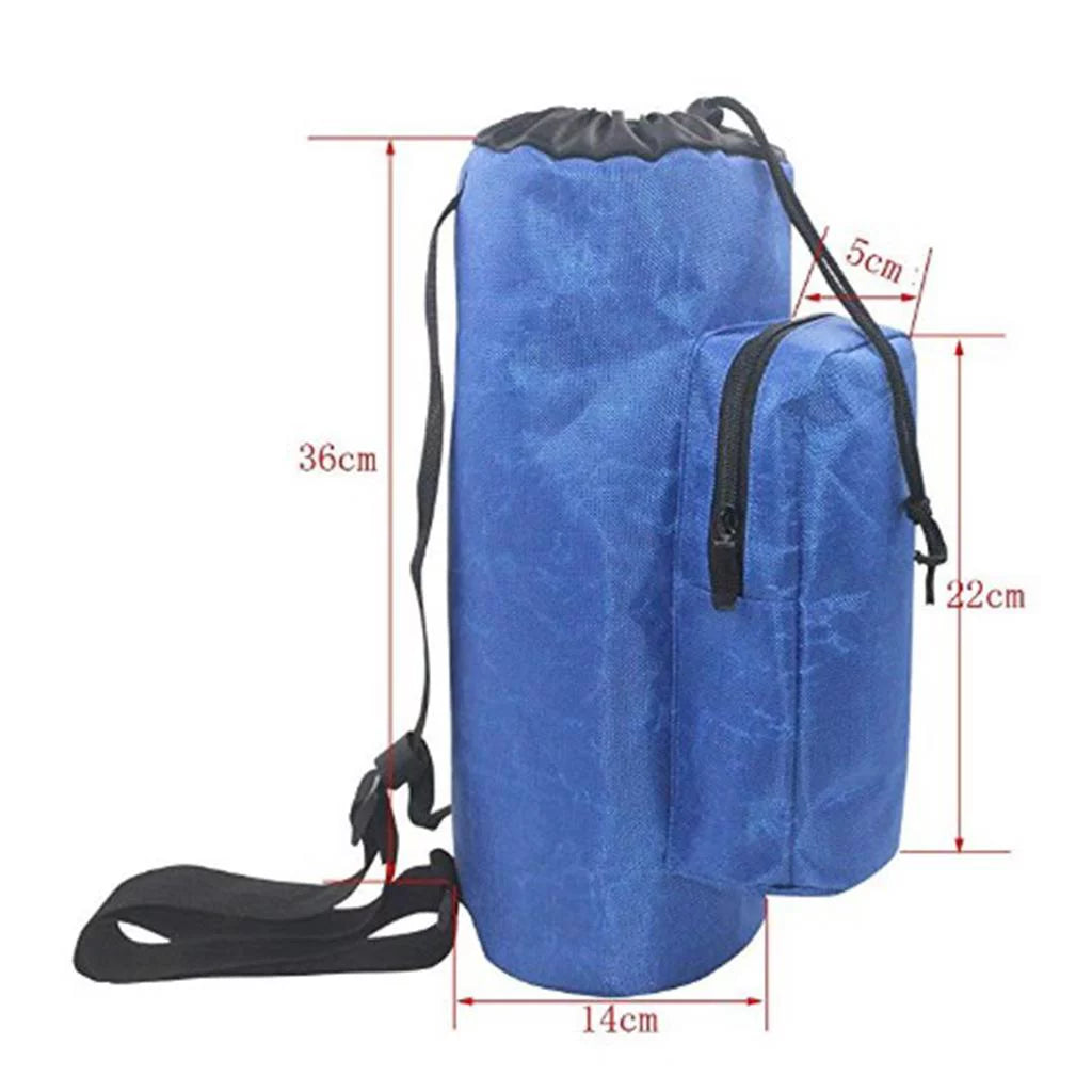 Oxygen Cylinder Tank Holder Backpack Sleeve Bag With Adjustable Shoulder Strap And Side Pockets W12290