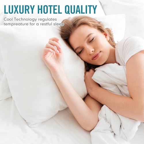 King Size Bed Pillows 4 Pack Black N297