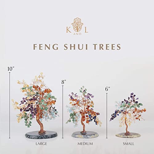 Medium 8” Chakra Crystal Feng Shui Tree Home Décor C589
