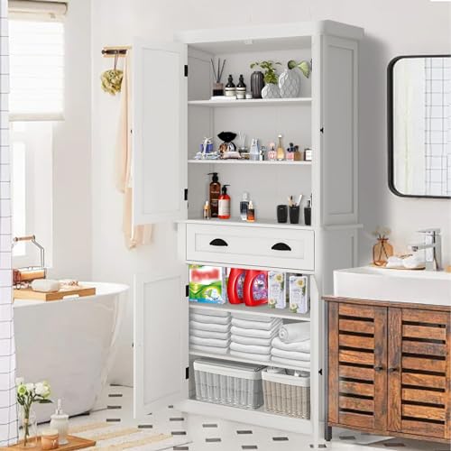 50" LED Kitchen Pantry Storage Cabinet with 2 Doors and Shelves V530
