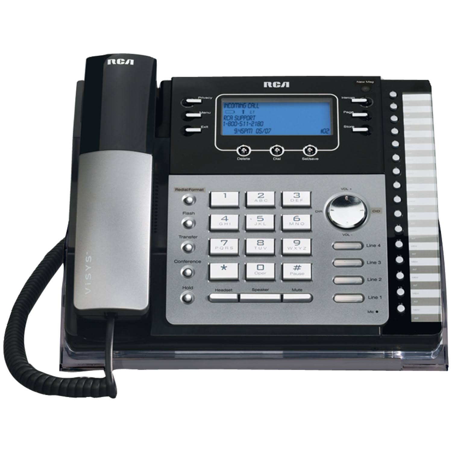 Black/Silver 4-line Phone H703235
