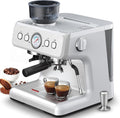 15 Bar Espresso Machine with Coffee Bean Grinder Milk Frother Stainless Steel P928