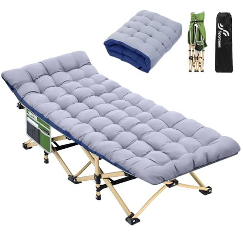 Camping Cot with Mattress Heavy Duty Folding Portable Bed P962