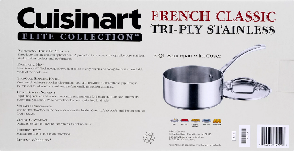 3 Quart Tri-Ply Stainless Saucepan N3566
