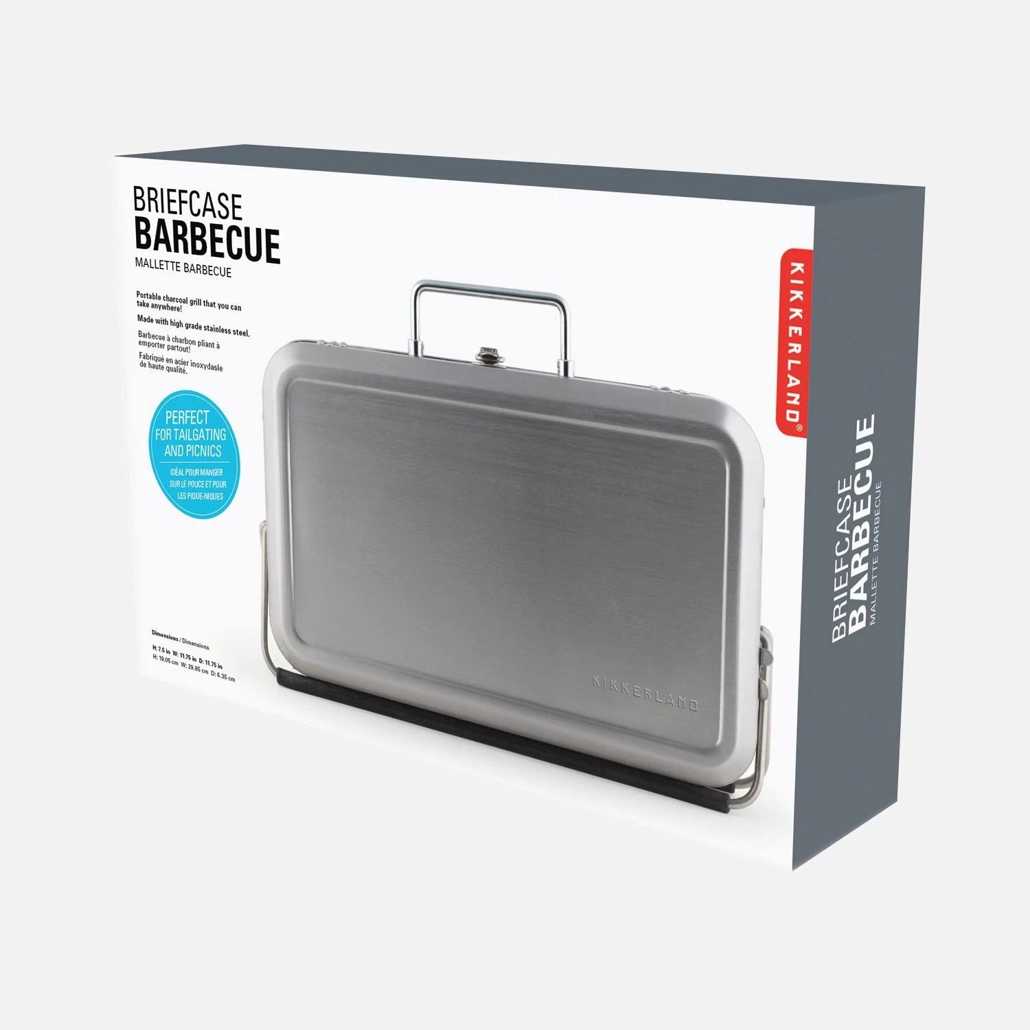 Portable BBQ Suitcase Silver J851995