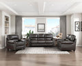 Brown Leather 3pc Sofa Set D61867