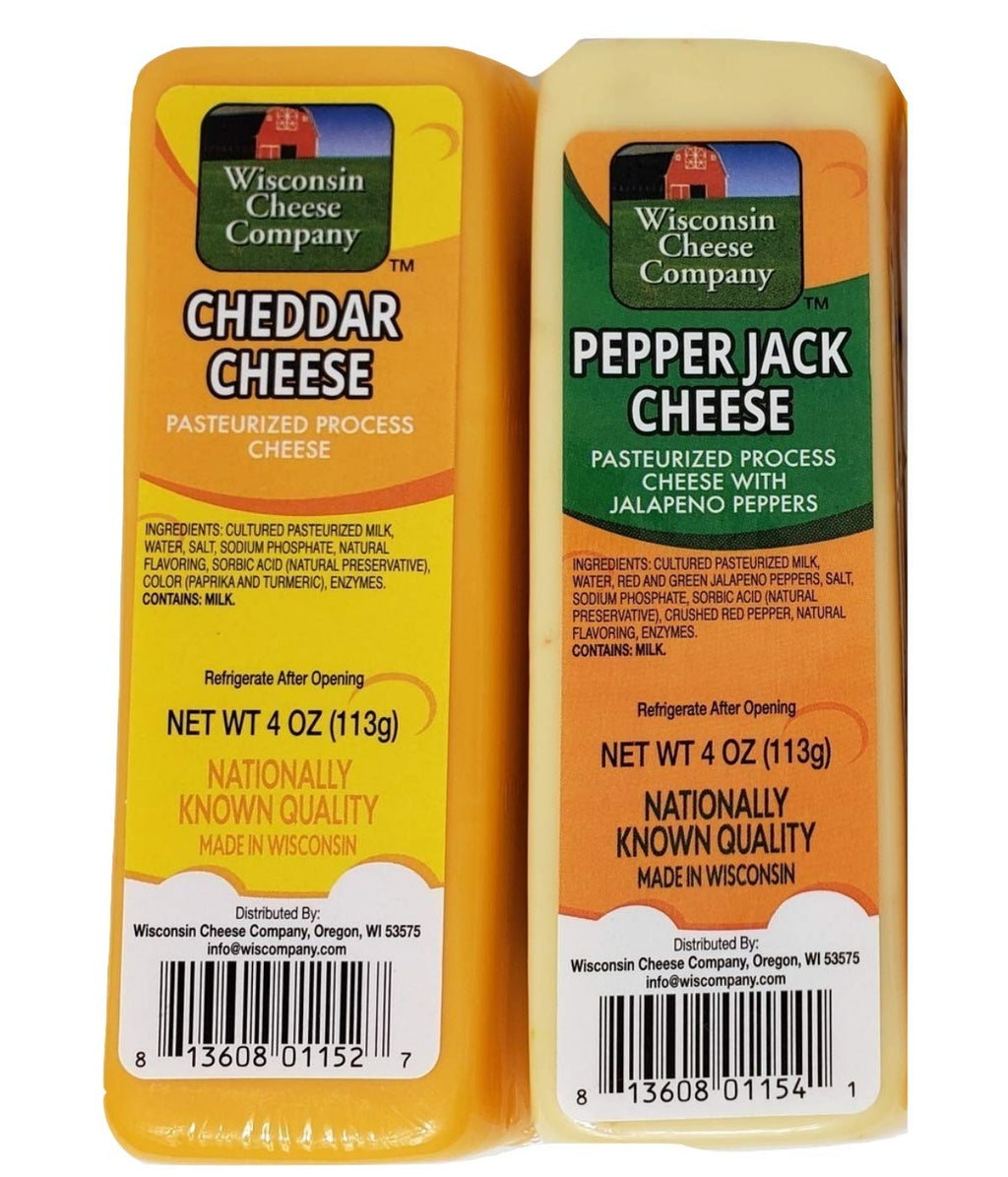100% Wisconsin Cheddar & Pepper Jack Cheese and Cracker Gift Basket G388971