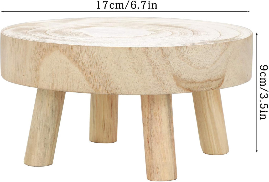 Warm Brown Mini Round Wooden Stool E4051