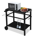 Grill Cart Table with Wheels, 32.7”x 20” Metal Top C612246