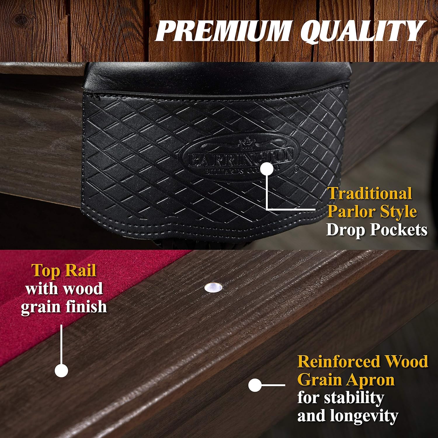 7.5' Drop Pocket Table with Pool Ball and Cue Stick Set P274