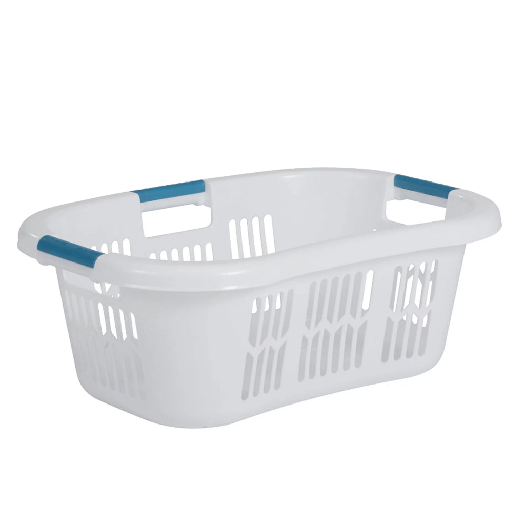 White 2.1 Bushel Plastic Laundry Basket K12271