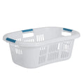 White 2.1 Bushel Plastic Laundry Basket K12271