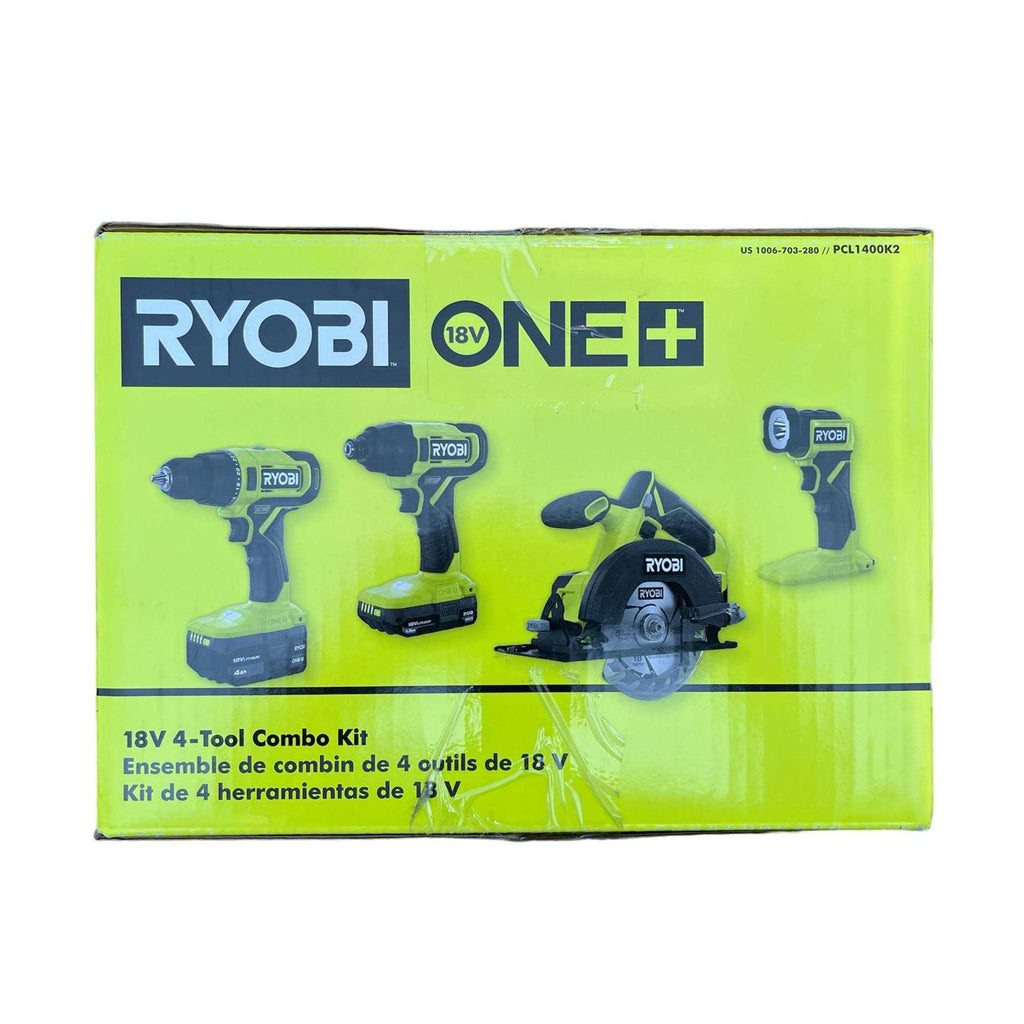 18V Cordless 4-Tool Combo Kit with 1.5 Ah Battery and 4.0 Ah Battery K5318