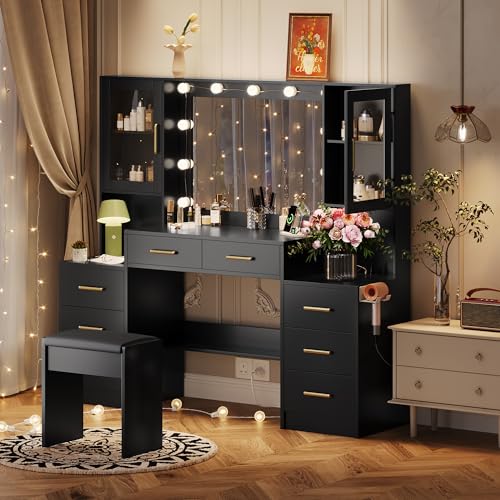 White Vanity Table with Drawer Dresser, 5 Drawers Z627082